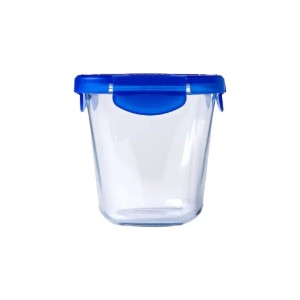 Mély, szögletes ételtartó, légmentesen záródó fedéllel, hőálló üveggel, 12x12cm/0,8L, "Cook&Go" - Pyrex