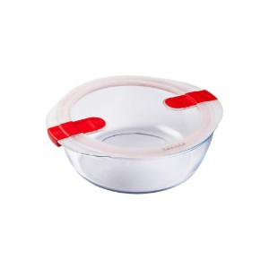 Kerek ételtároló, fedéllel, hőálló üveg, 23cm/2.3L, "Cook&Heat" - Pyrex