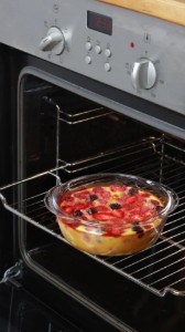 Kerek ételtároló, fedéllel, hőálló üveg, 23cm/2.3L, "Cook&Heat" - Pyrex