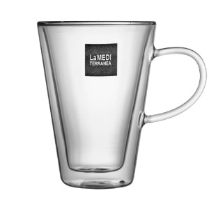 "Jupiter" bögre, boroszilikát üveg, 280 ml - La Mediterranea