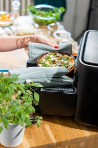 Kerek edény légsütőhöz, 5 l, hőálló üveg, 18cm/1L - Pyrex