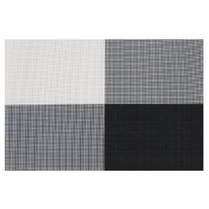4 darabos tányéralátét készlet Fekete és fehér 45 cm x 30 cm