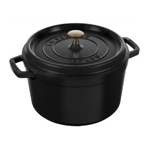 Cocotte edény, öntöttvas, 24cm/4,7L, Black - Staub