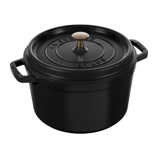 Cocotte edény, öntöttvas, 24cm/4,7L, Black - Staub