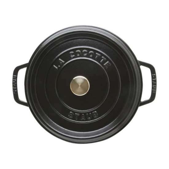 Cocotte edény, öntöttvas, 24cm/4,7L, Black - Staub