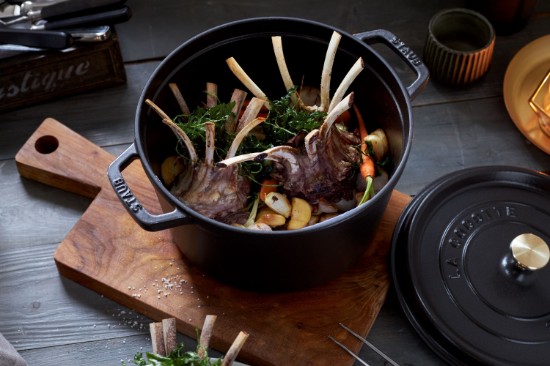 Cocotte edény, öntöttvas, 24cm/4,7L, Black - Staub