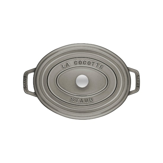 Staub ovális Cocotte 23 cm / 2,35 l, Graphite Grey