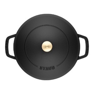 Staub Chistera lábas, öntöttvas, 28 cm, fekete