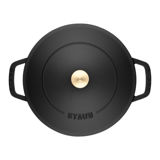 Staub Chistera lábas, öntöttvas, 28 cm, fekete