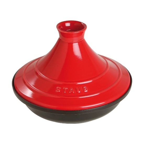 Staub öntöttvas Tajine kerámia fedővel, 28 cm, Cherry