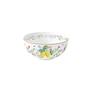 Porcelán tál, 15 cm, "Fleurs et Citrons" - Nuova R2S