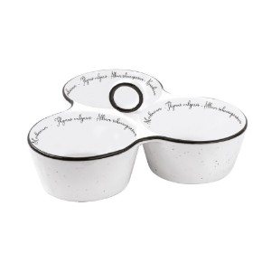 3 rekeszes tálalótál, porcelán, "Herbarium" - Nuova R2S