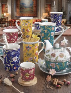 Bögre infúzióval és fedéllel, porcelán, 350 ml, "Magie D'Orient Green" - Nuova R2S