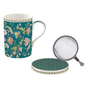 Bögre infúzióval és fedéllel, porcelán, 350 ml, "Magie D'Orient Green" - Nuova R2S