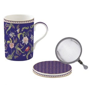 Bögre infúzióval és fedéllel, porcelán, 350 ml, "Magie D'Orient Purple" - Nuova R2S