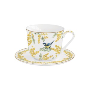 Teáscsésze csészealjjal, porcelán, 370 ml, "Mimosa" - Nuova R2S