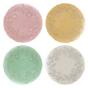 Üveg tányér, 33 cm, "Spring Glass" - Nuova R2S