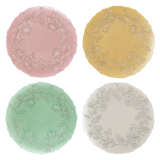 Üveg tányér, 33 cm, "Spring Glass" - Nuova R2S