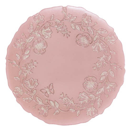 Üveg tányér, 33 cm, "Spring Glass" - Nuova R2S