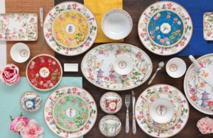 2 db kávéscsésze készlet csészealjjal, porcelán, 80 ml, "Jardins D'Orient" - Nuova R2S