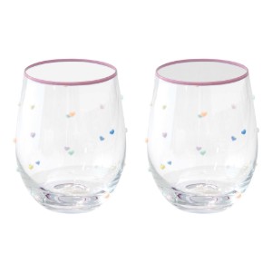 2 db ivópohár készlet, üvegből, 500ml, "Mon Amour" - Nuova R2S