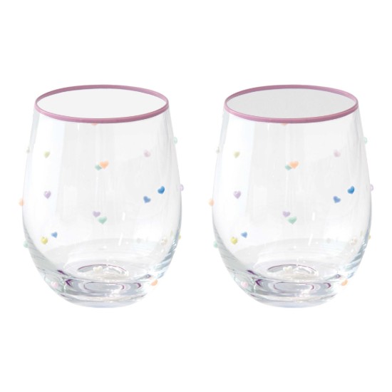 2 db ivópohár készlet, üvegből, 500ml, "Mon Amour" - Nuova R2S