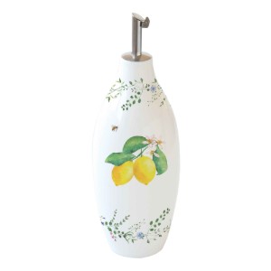 Olaj/ecetes üveg, porcelán, 300 ml, "Fleurs et Citrons" - Nuova R2S