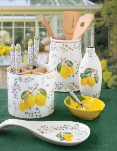 6 db konyhai eszköz készlet, "Fleurs et Citrons" - Nuova R2S