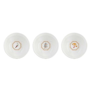 3 db-os tálak, porcelán, 9,5 cm, "Jardins D'Orient" - Nuova R2S