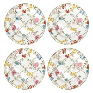 4 db-os desszerttányér készlet, porcelán, 19 cm, "Garden Dreams" - Nuova R2S
