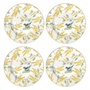 4 db-os desszerttányér készlet, porcelán, 19cm, "Mimosa" - Nuova R2S